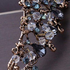 Accessories - Black Clear Crystal Rhinestone Bronze tone Tiara Accessories - Black Clear Crystal Rhinestone Bronze tone Tiara